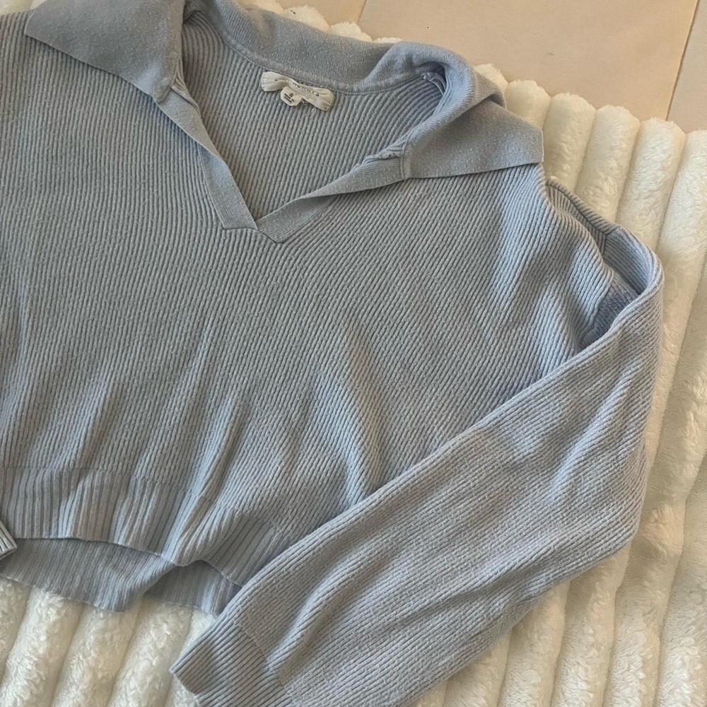 Pacsun La Hearts Light Blue V-Neck Sweater - Picture 2 of 4